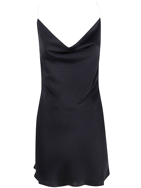 Evergreen Satin Mini Dress