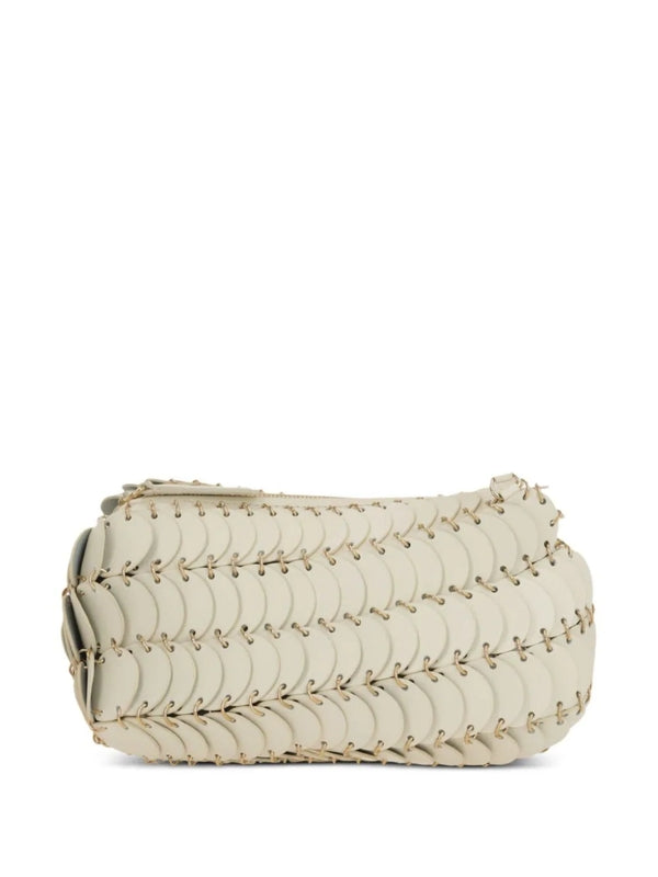 White Sequin Embellished Shoulder Bag