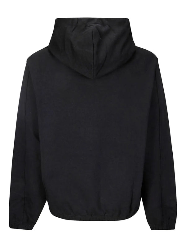 Logo Embroidered Cotton Hoodie