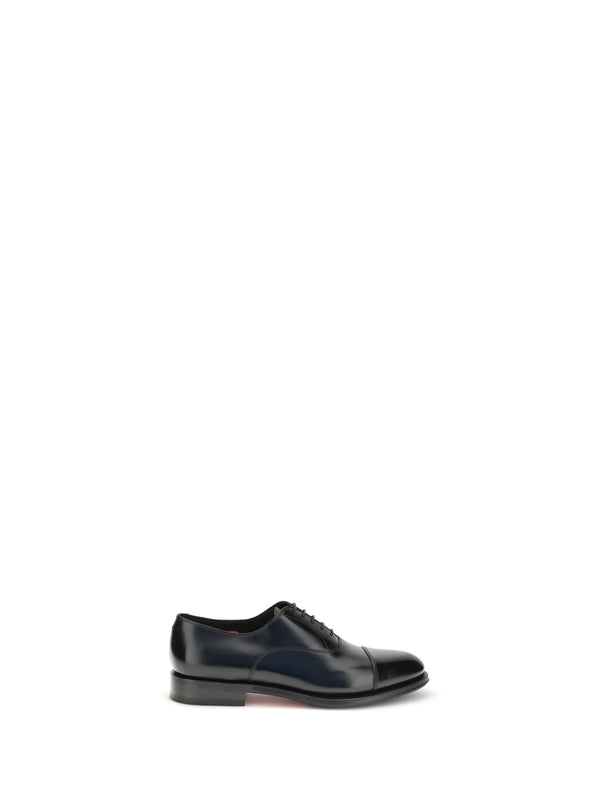 Santoni Black Lace-Ups