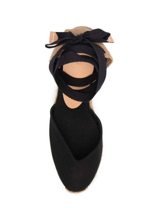 Castañer Black Wedge Sandals