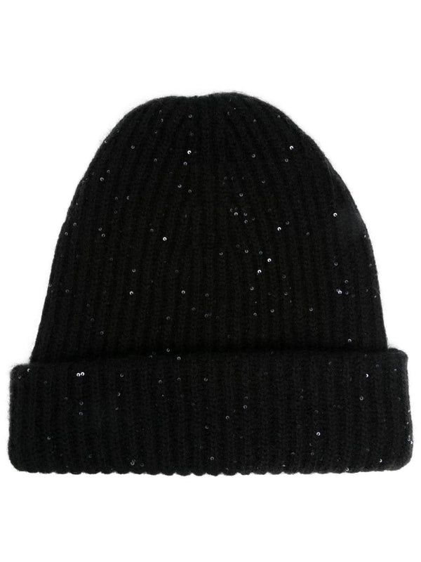 Sequin Detail Wool Blend
  Beanie