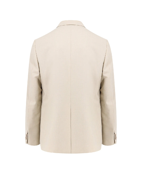 Virgin Wool Single-Breasted Jacket