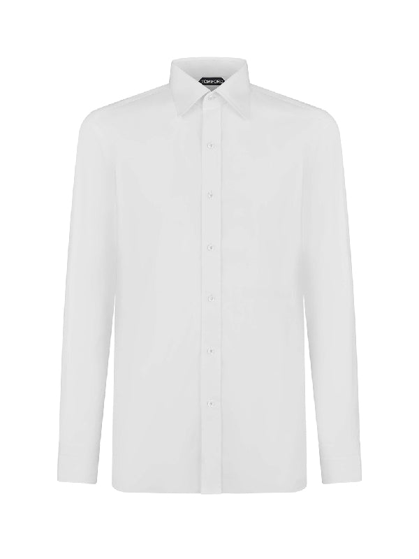 White Slim Fit Cotton Shirt