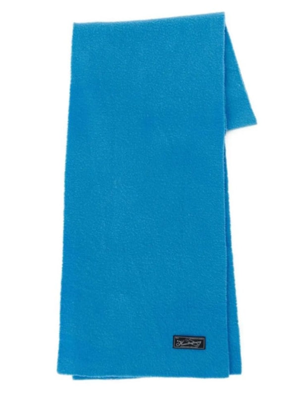 Logo Wool Blue Scarf