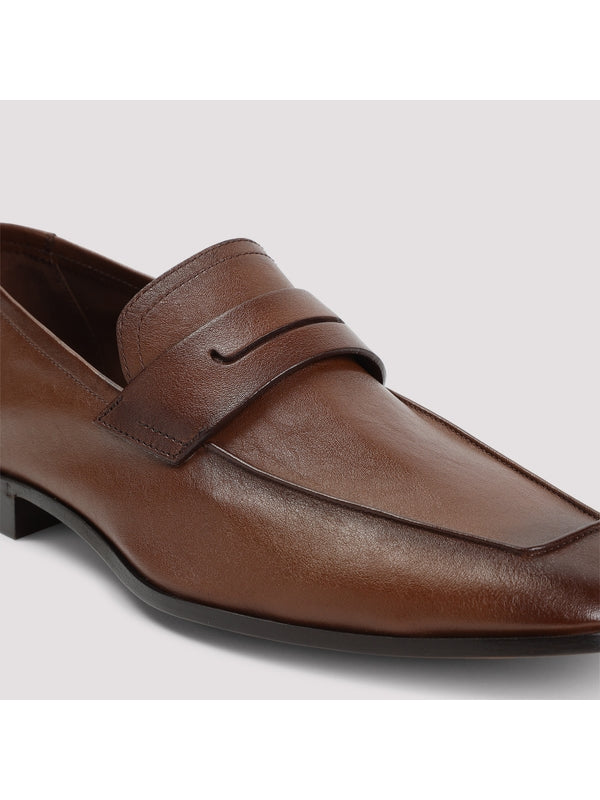 Kangaroo Leather Penny Loafers