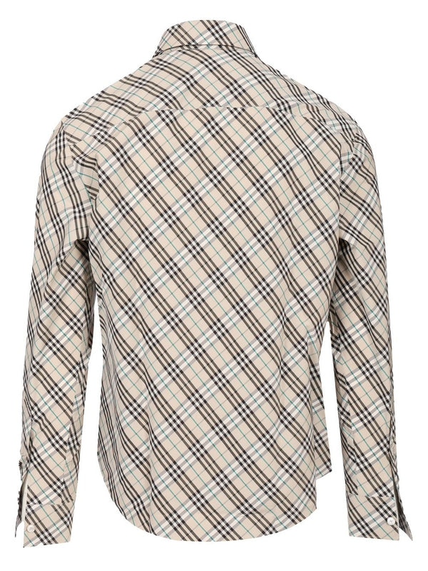 Embroidered Logo Check Pattern Shirt