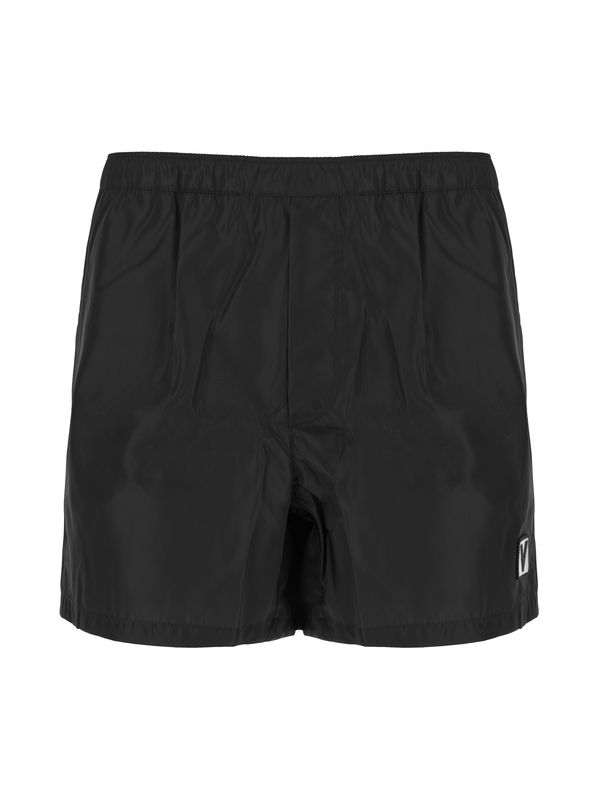 V Logo Embellished Swim Pants