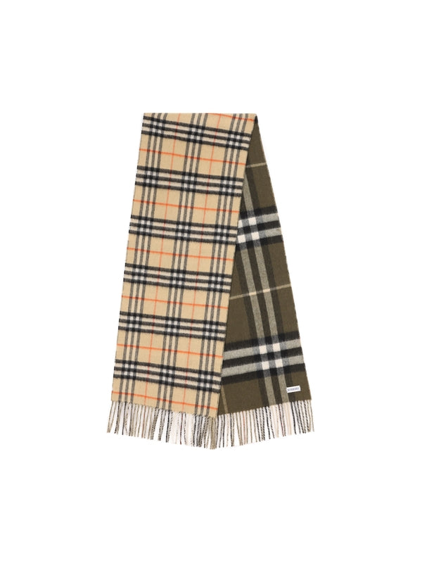 Check Pattern Cashmere Scarf