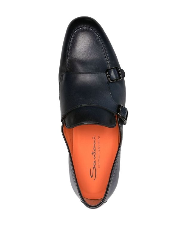 Leather Monk Strap Shoes