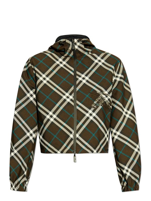 EKD Logo Reversible Check Hoodie Jacket