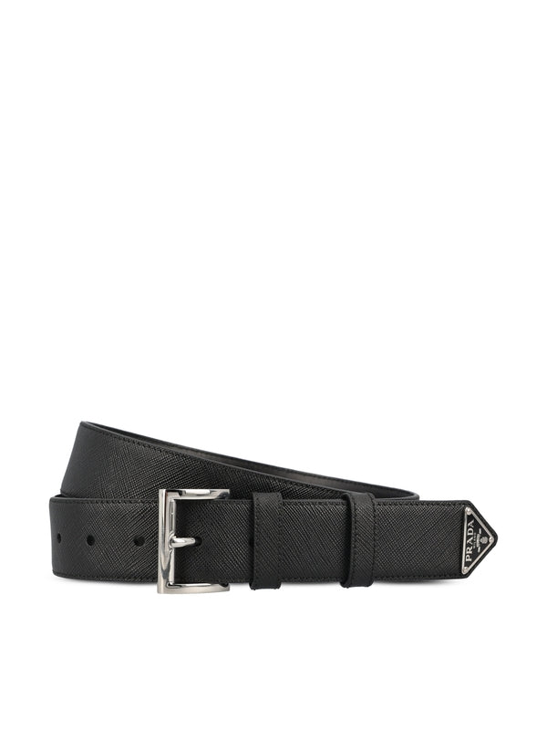 Triangle Logo Leather Belt