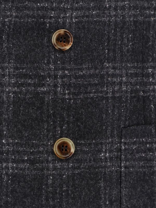 Check Silk Wool Double Suit