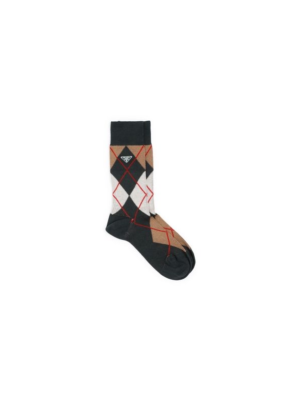 Triangle Logo Argyle Pattern
  Socks