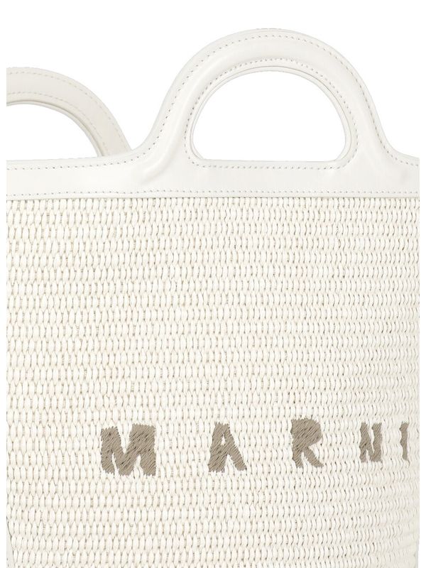 Logo Detail Cotton Nylon Tote Bag