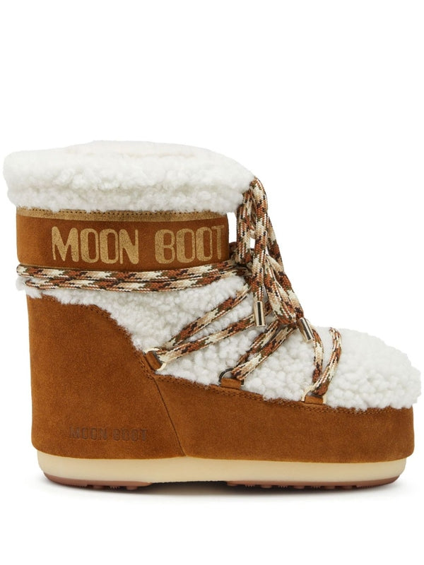 Icon Logo Shearling Lace-Up Boots