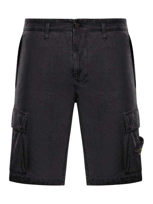 Wappen Patch Cotton Cargo Bermuda Shorts