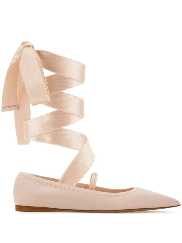 Point Toe Strap Ballet Flat Shoes