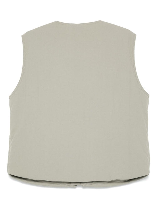 Breasted Pocket Nylon Padded Vest