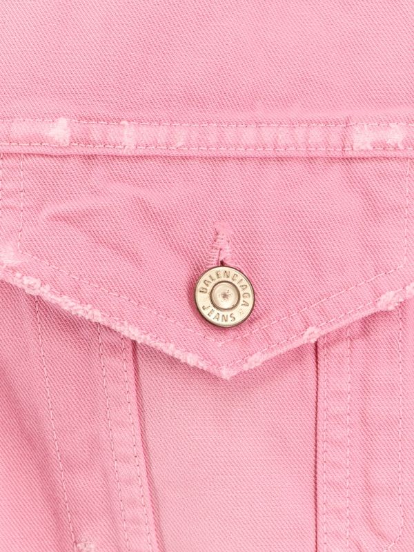 Logo Embroidered Denim Trucker Jacket