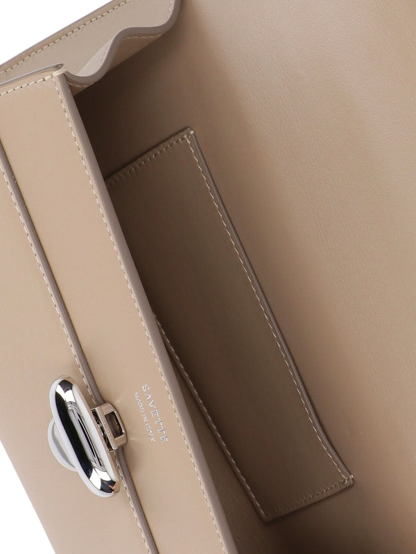 Savette Beige Tote Bags