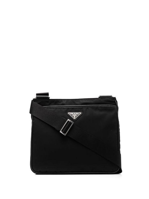 Triangular Logo Re-Nylon Crossbody Bag