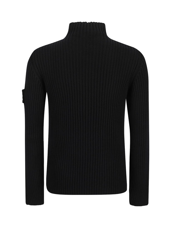 Triangle Logo Sleeve Wool Knit