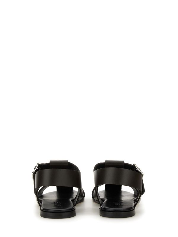 Buckle Leather Sandals