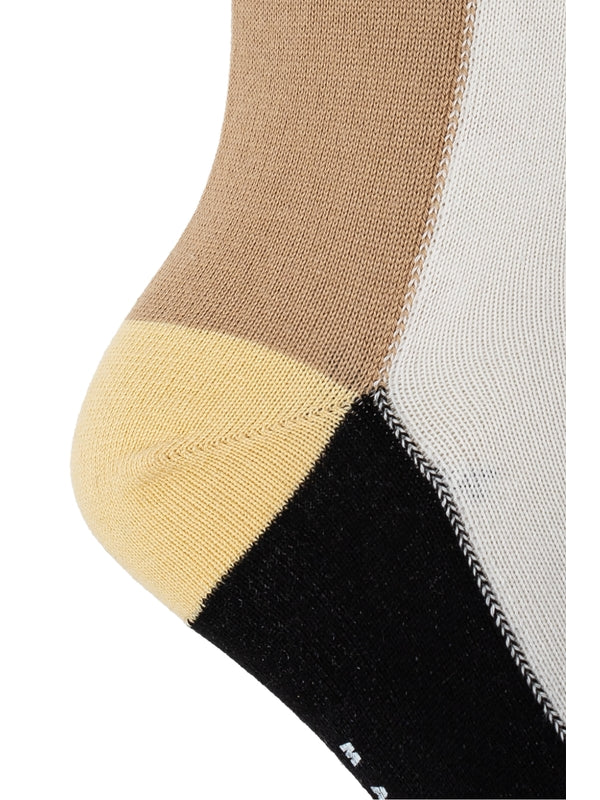 Logo Jacquard Color Block Socks