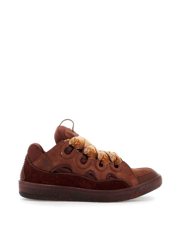 LANVIN - Curb Suede Leather Low-top Sneakers - Jente