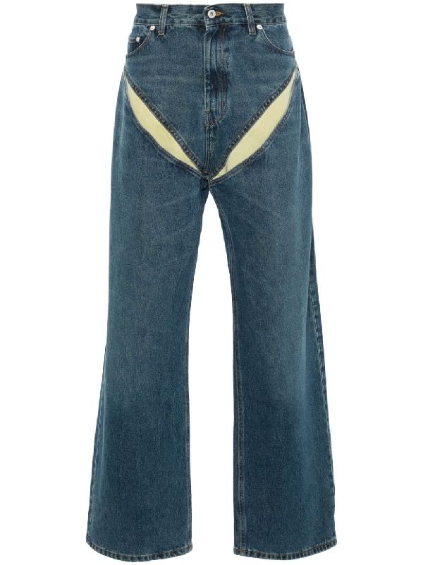 Cutout Denim Pants