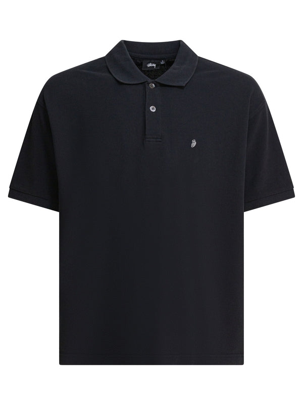 Stussy Black Polo Shirts