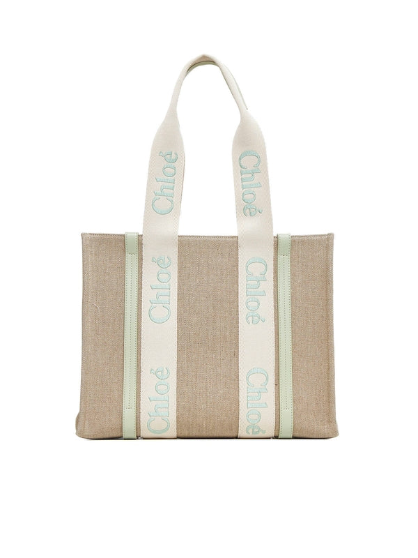 Woody Logo Strap Tote Bag