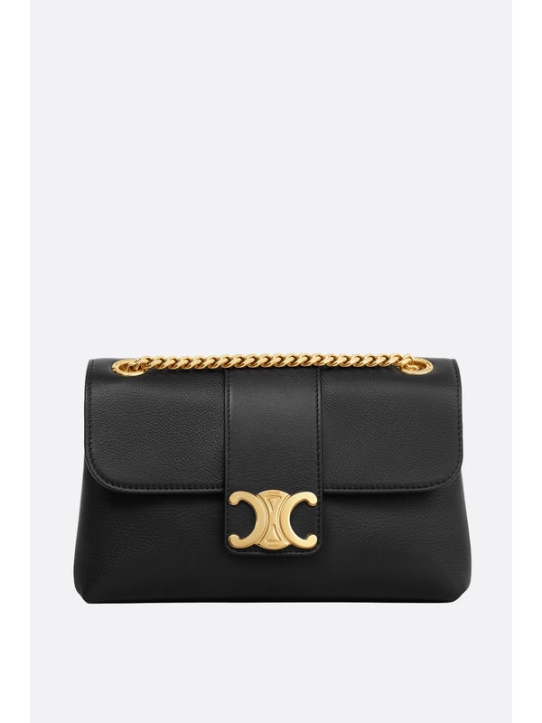 Triomphe Ornament Leather Chain Tote Bag