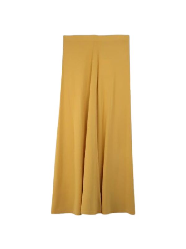 Yellow Flared Long Skirt