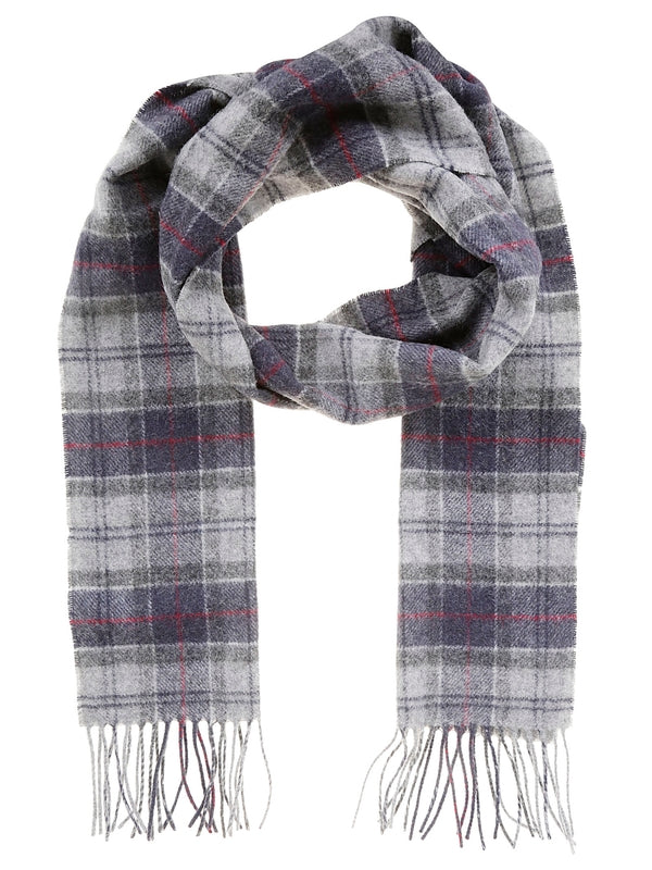 Tartan Check Fringe Lambswool Muffler