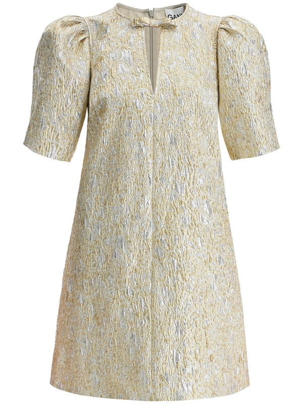 Lurex Bow Detail Mini Dress