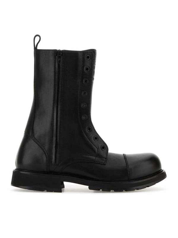 Balenciaga Black Lace-Up Boots