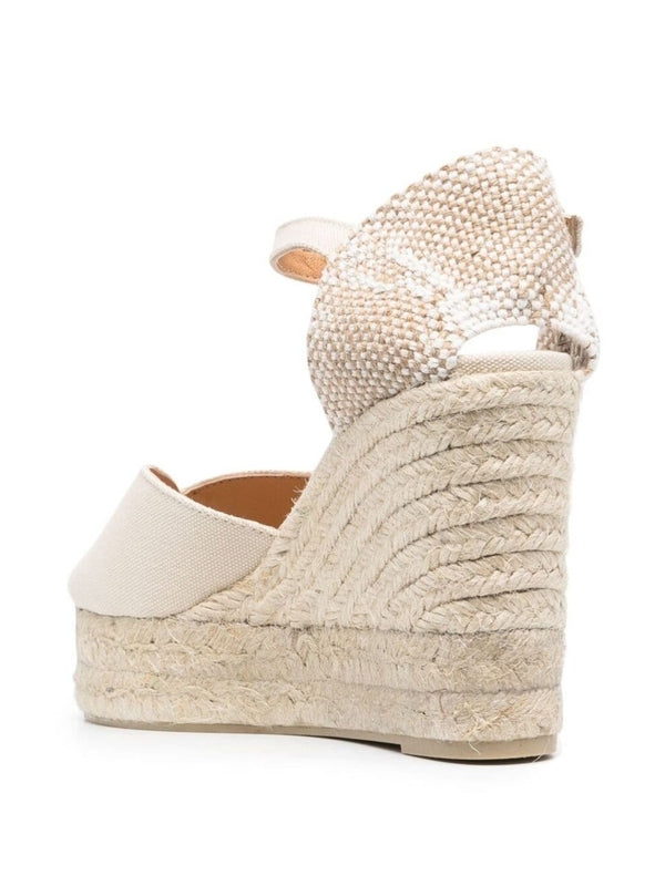 Castaner White Wedge Sandals