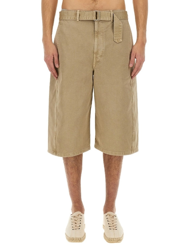 Twist Belt Denim Shorts