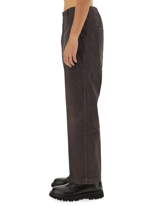 Brown Cotton Pants