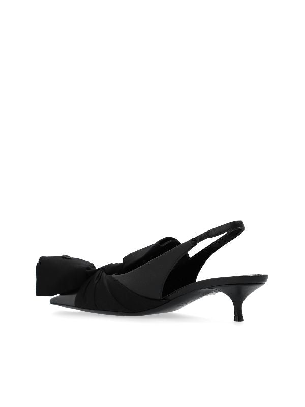 Bow Detail
  Leather Slingback Heels