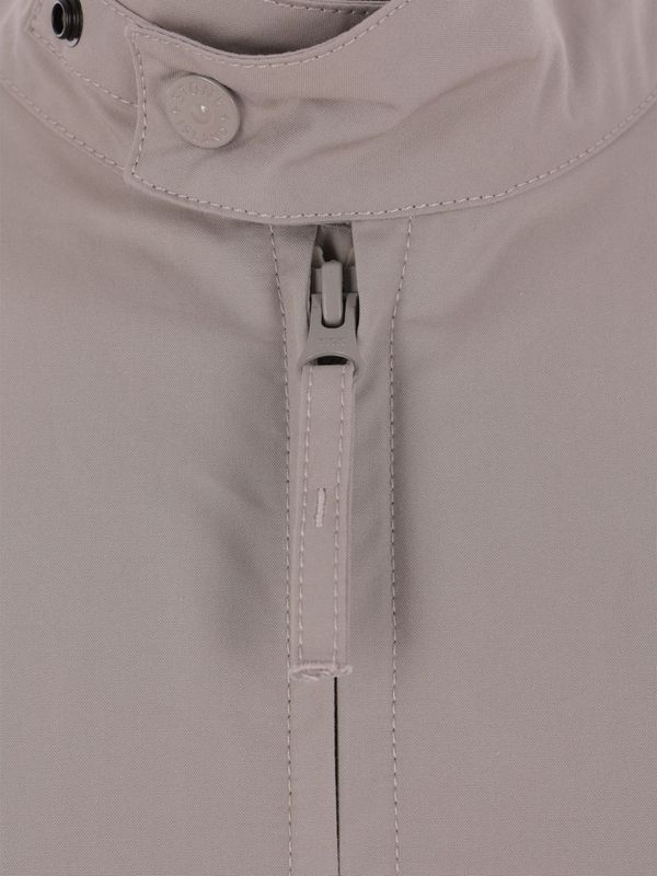 Wappen Patch High-Neck Cotton Zip-Up Jacket