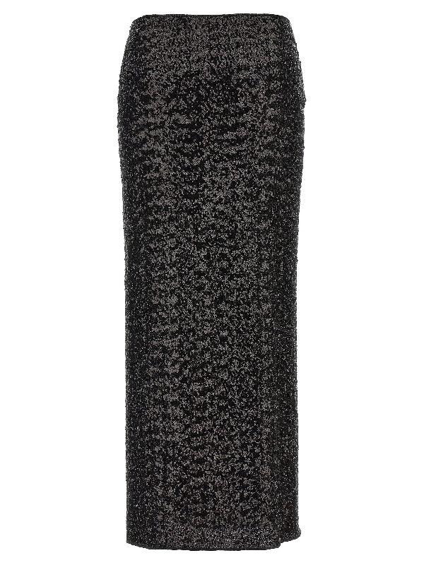 All-Over
  Sequin Slit Skirt