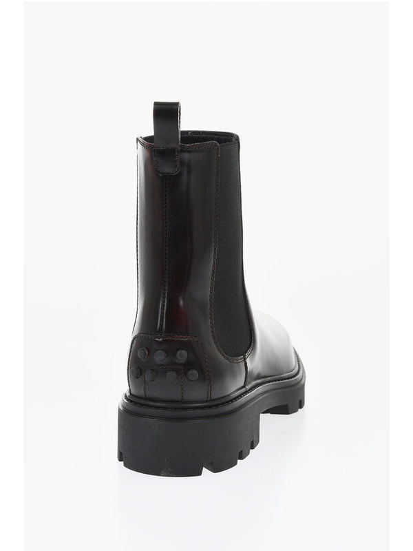 Tod'S Burgundy Chelsea Boots
