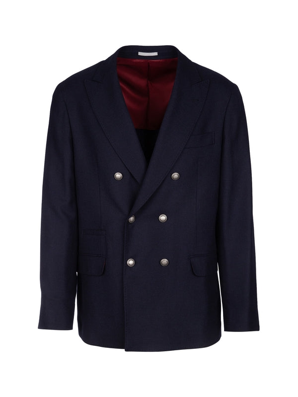 Wool Silk Double Tailored Jacket