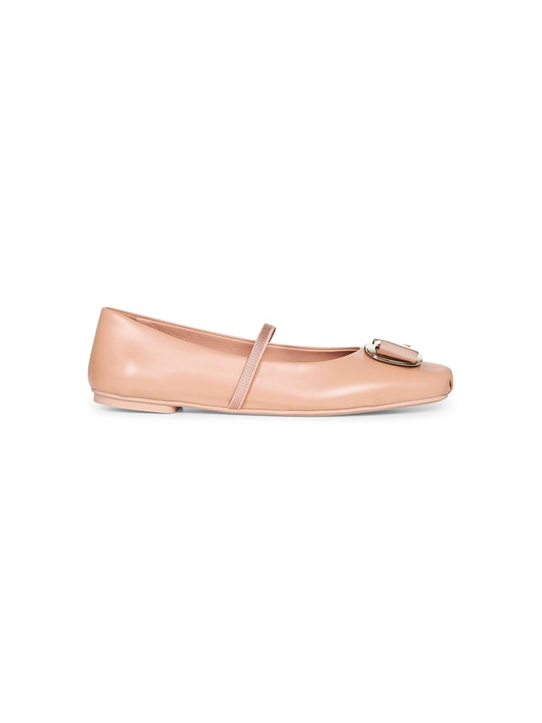 Ferragamo Beige Flat Shoes