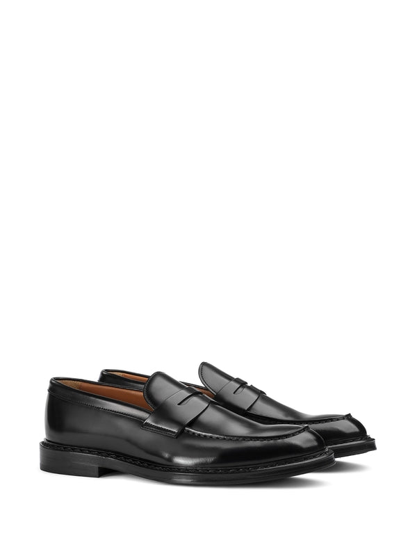 Black Leather Penny Loafer