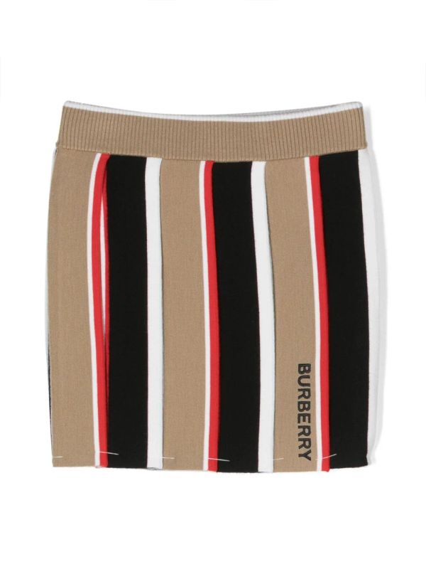 Logo Multicolor Wool Skirt