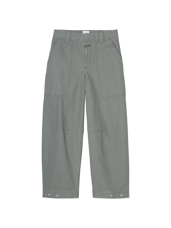 Stud CuFF Cotton Tapered Pants